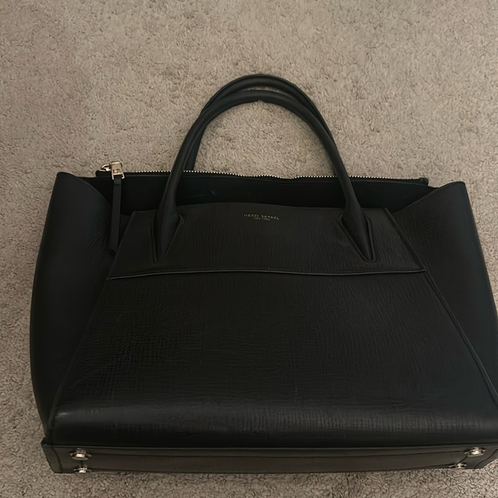 Black and gold Henri Bendel Tote